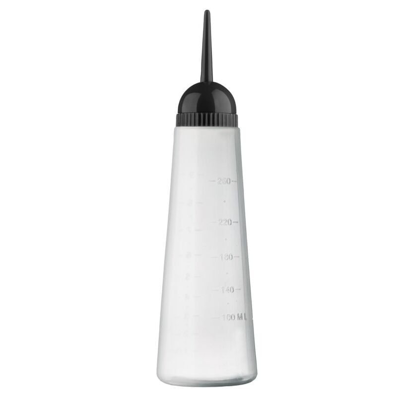 Auftrageflasche transparent 260 ml, mit beweglicher Applikatorspritze