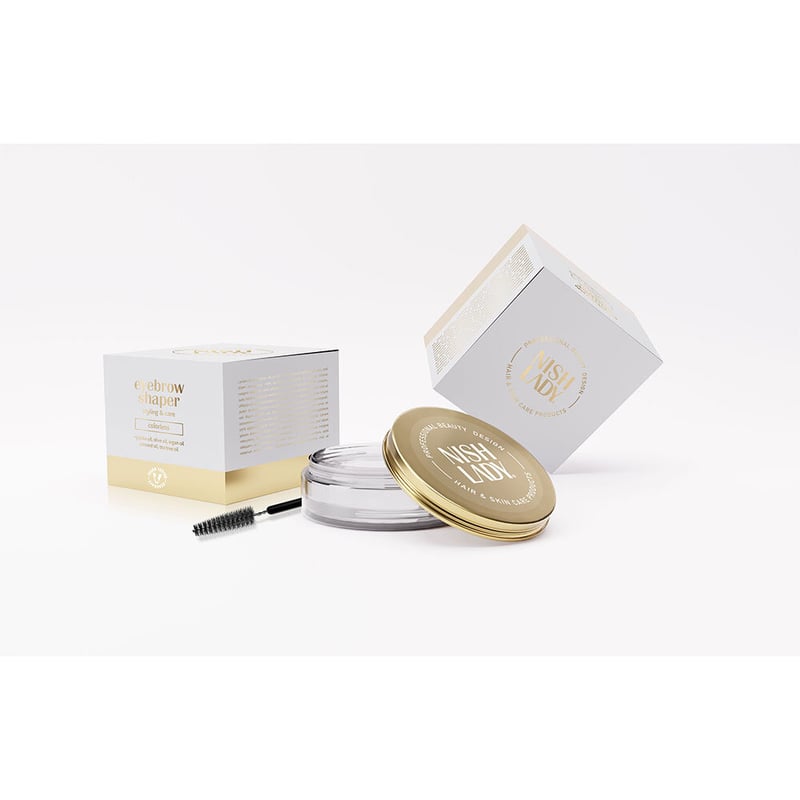 NishLady Brow Lift Lamination Gel Kit Farblos/Schwarz 50ml