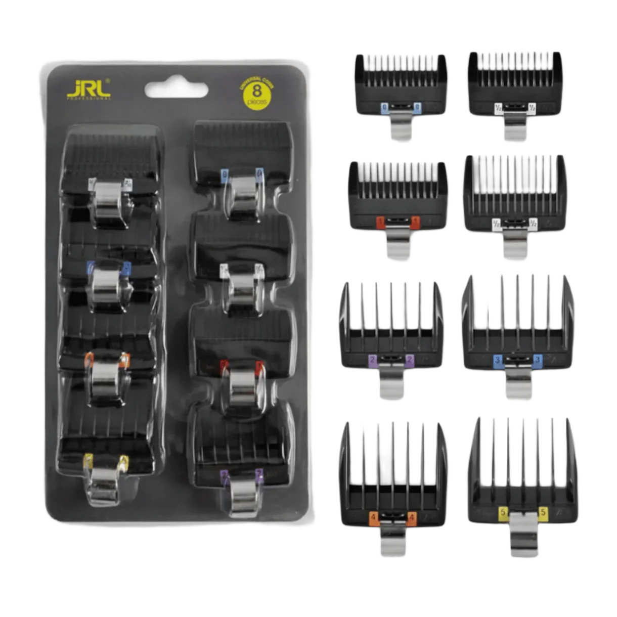 JRL Clipper Aufsteckkämme Set 8 Stück