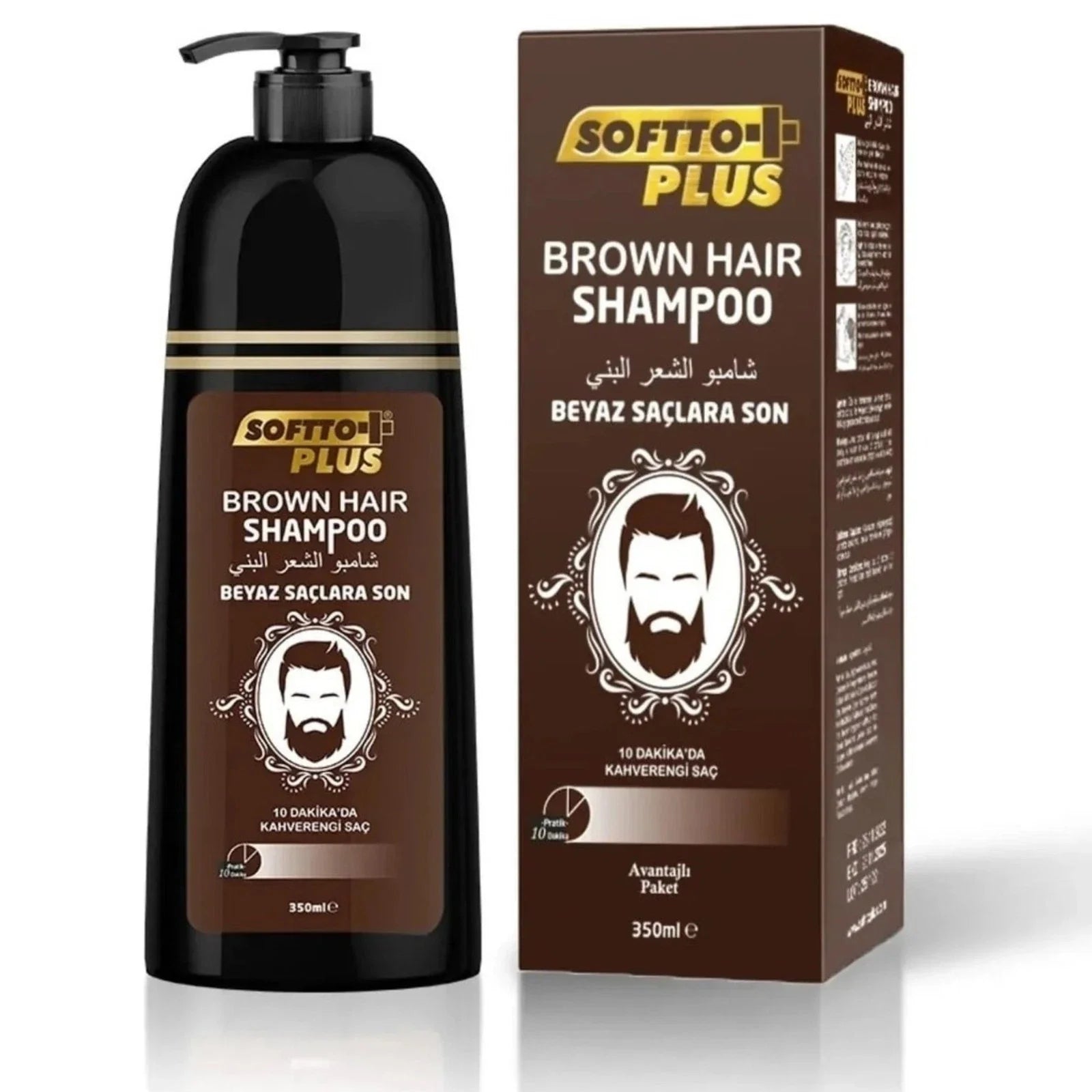 Softto Plus Coloriertes Shampoo für Braunes Haar 350 ml